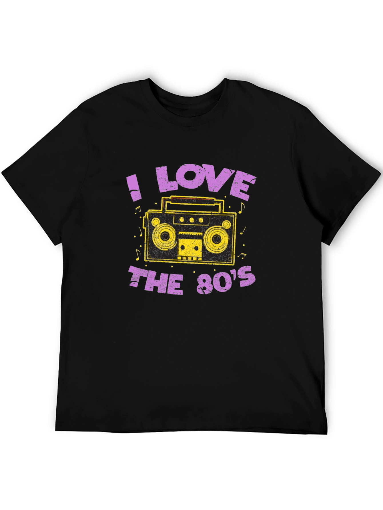 I Love the 80s Retro Boombox Graphic T-Shirt