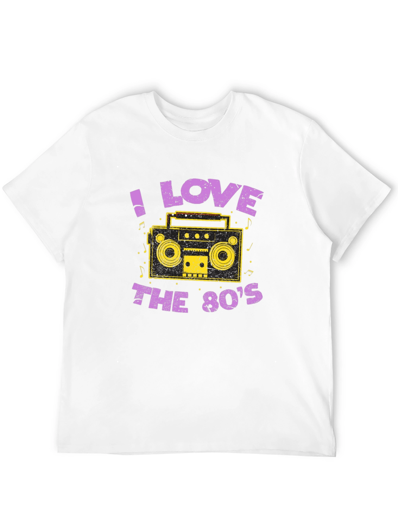 I Love the 80s Retro Boombox Graphic T-Shirt