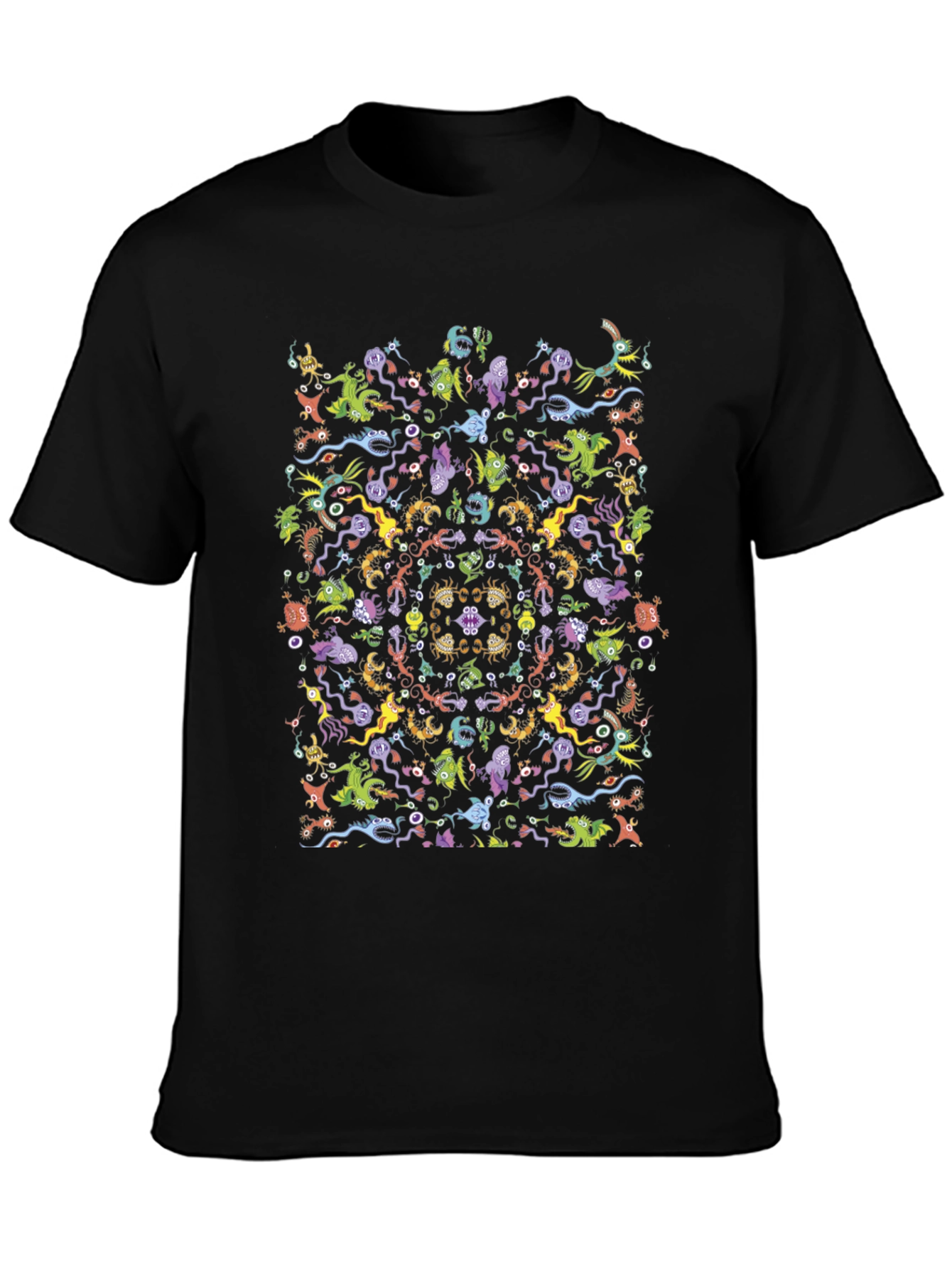 Kaleidoscopic Monster T-Shirt - Black