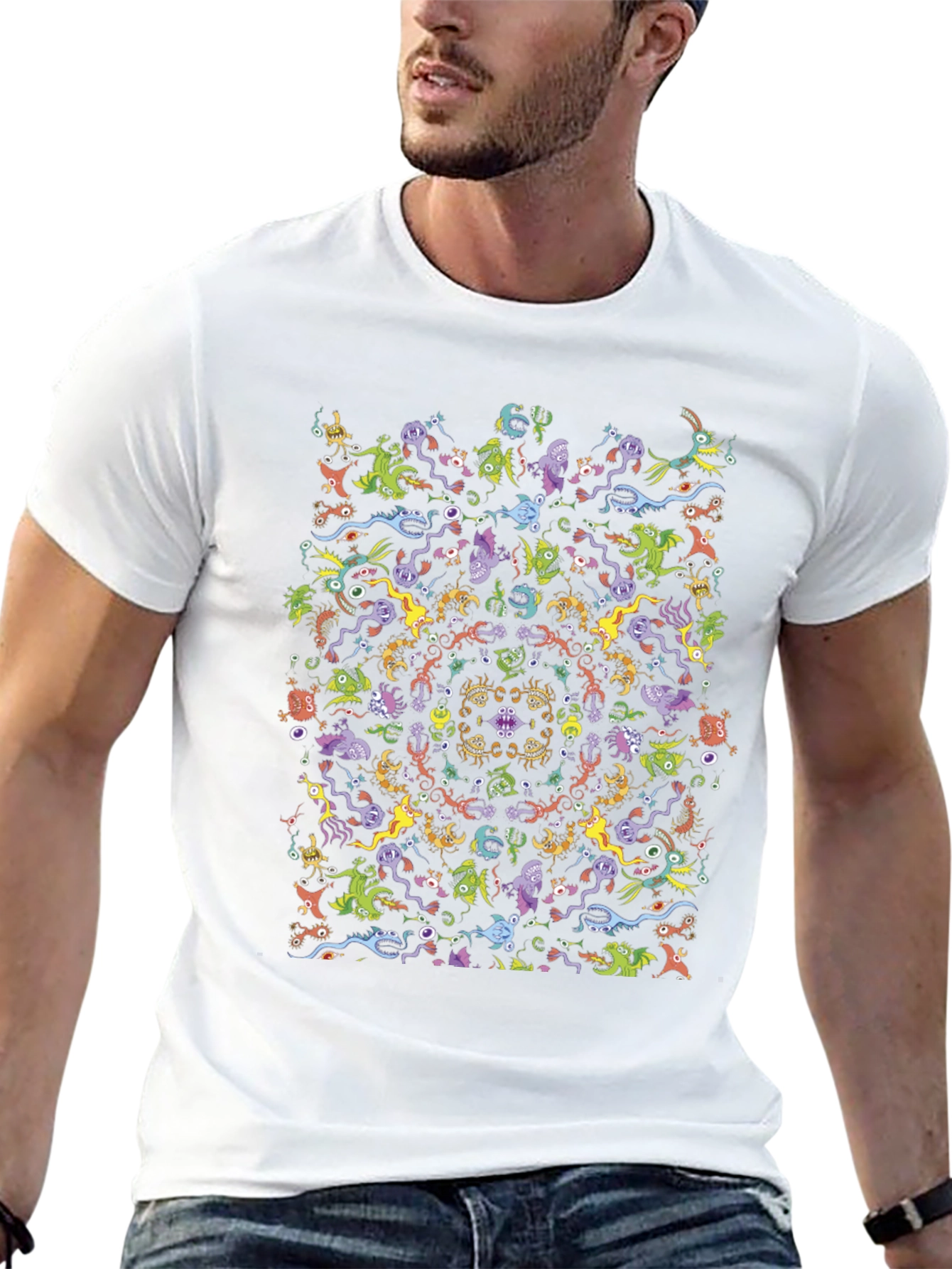 Kaleidoscopic Monster T-Shirt - Black