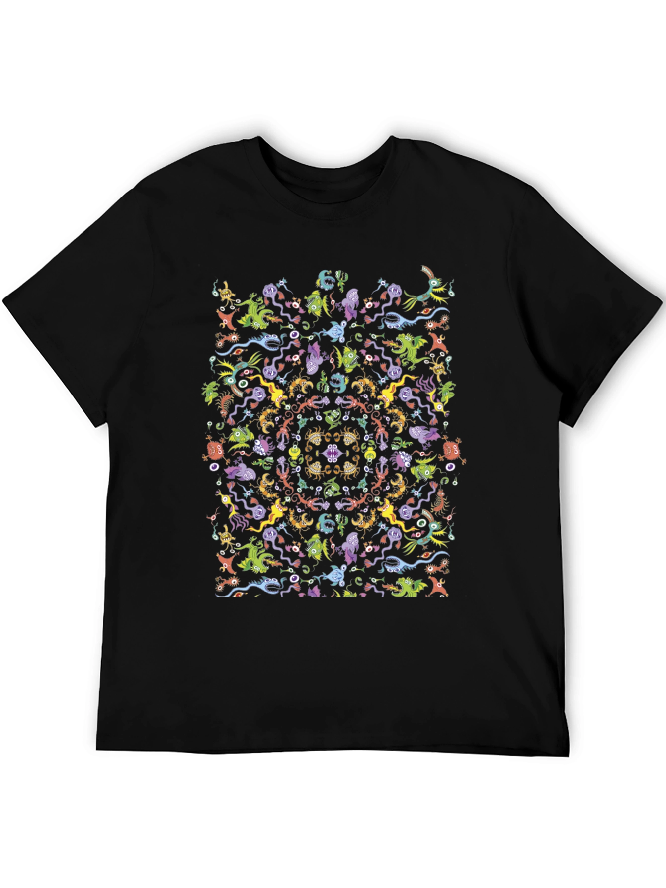 Kaleidoscopic Monster T-Shirt - Black