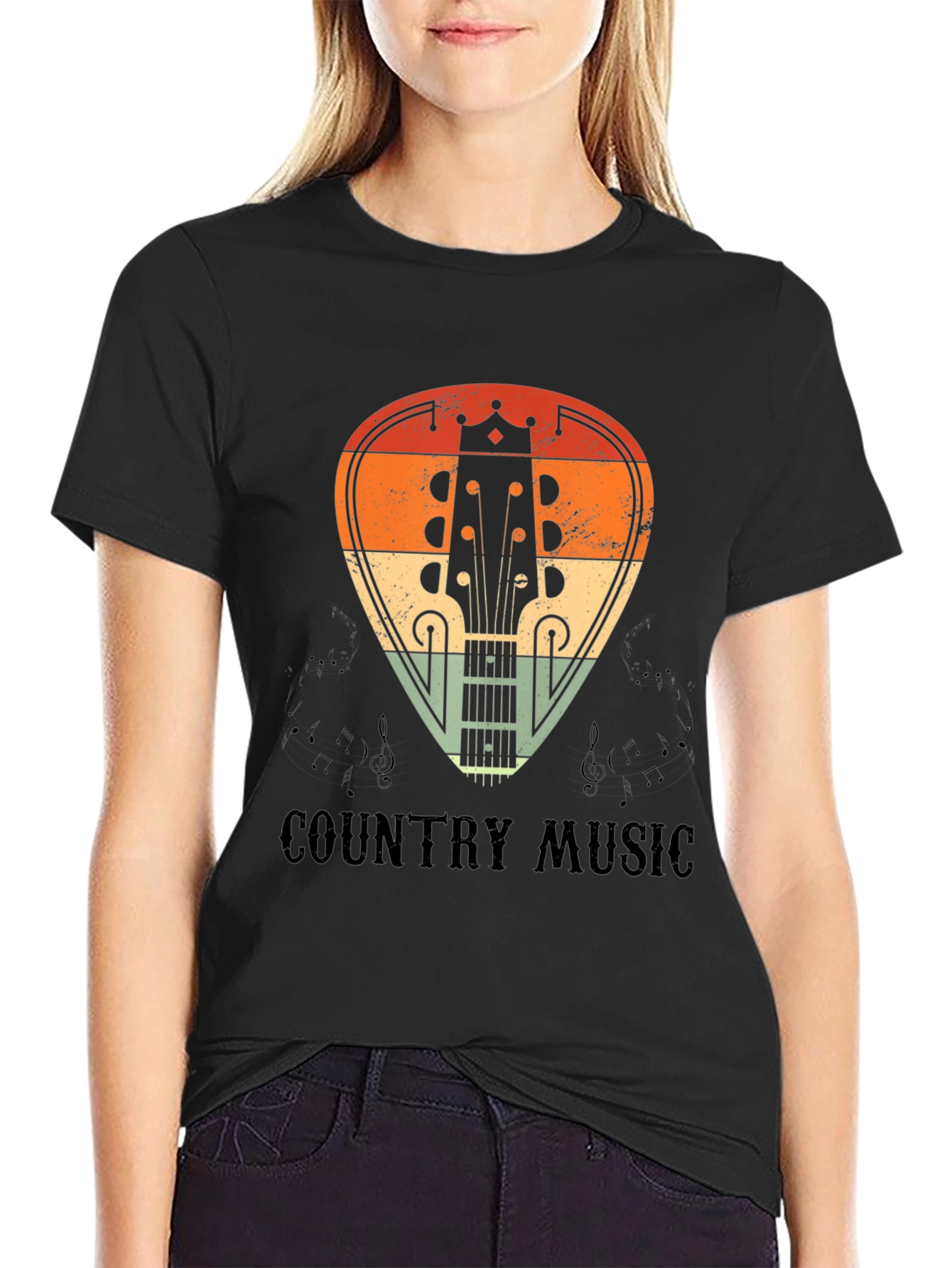 Country Music Guitar Pick Graphic Tee