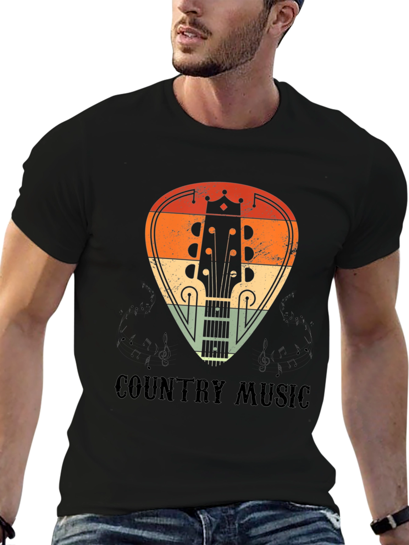 Country Music Guitar Pick Graphic Tee