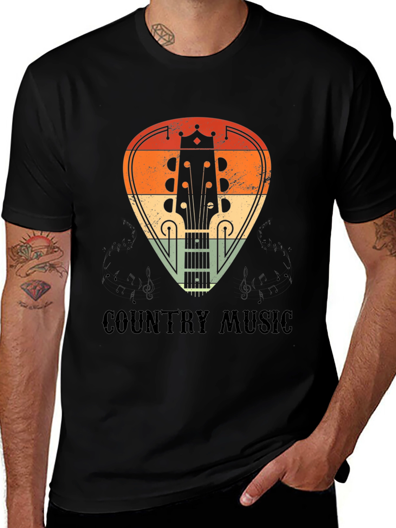 Country Music Guitar Pick Graphic Tee