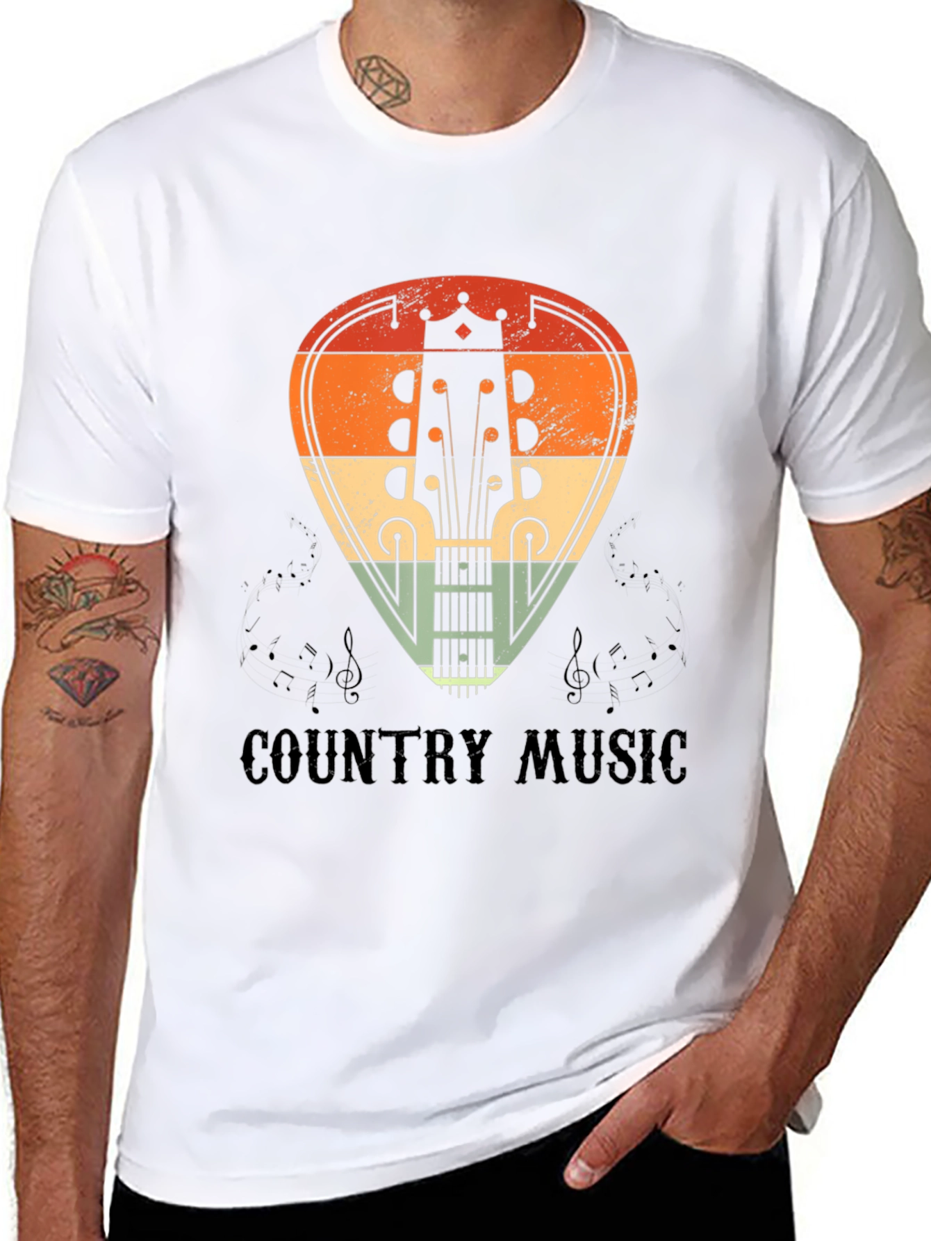 Country Music Guitar Pick Graphic Tee