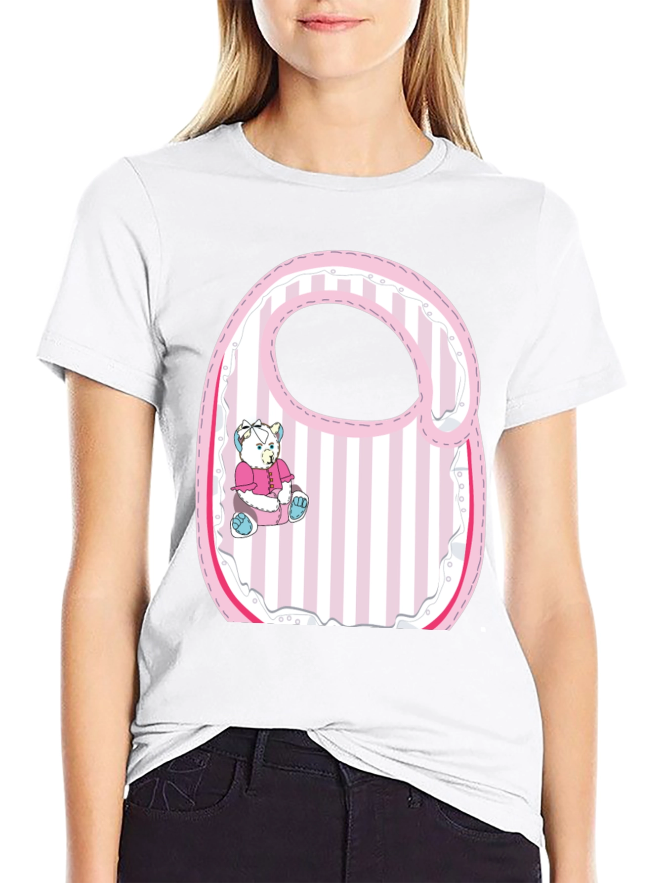 Cute Baby Bib Graphic Tee - Unisex