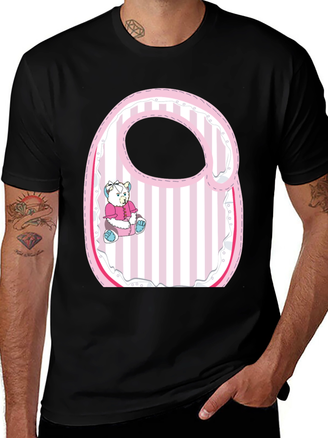 Cute Baby Bib Graphic Tee - Unisex