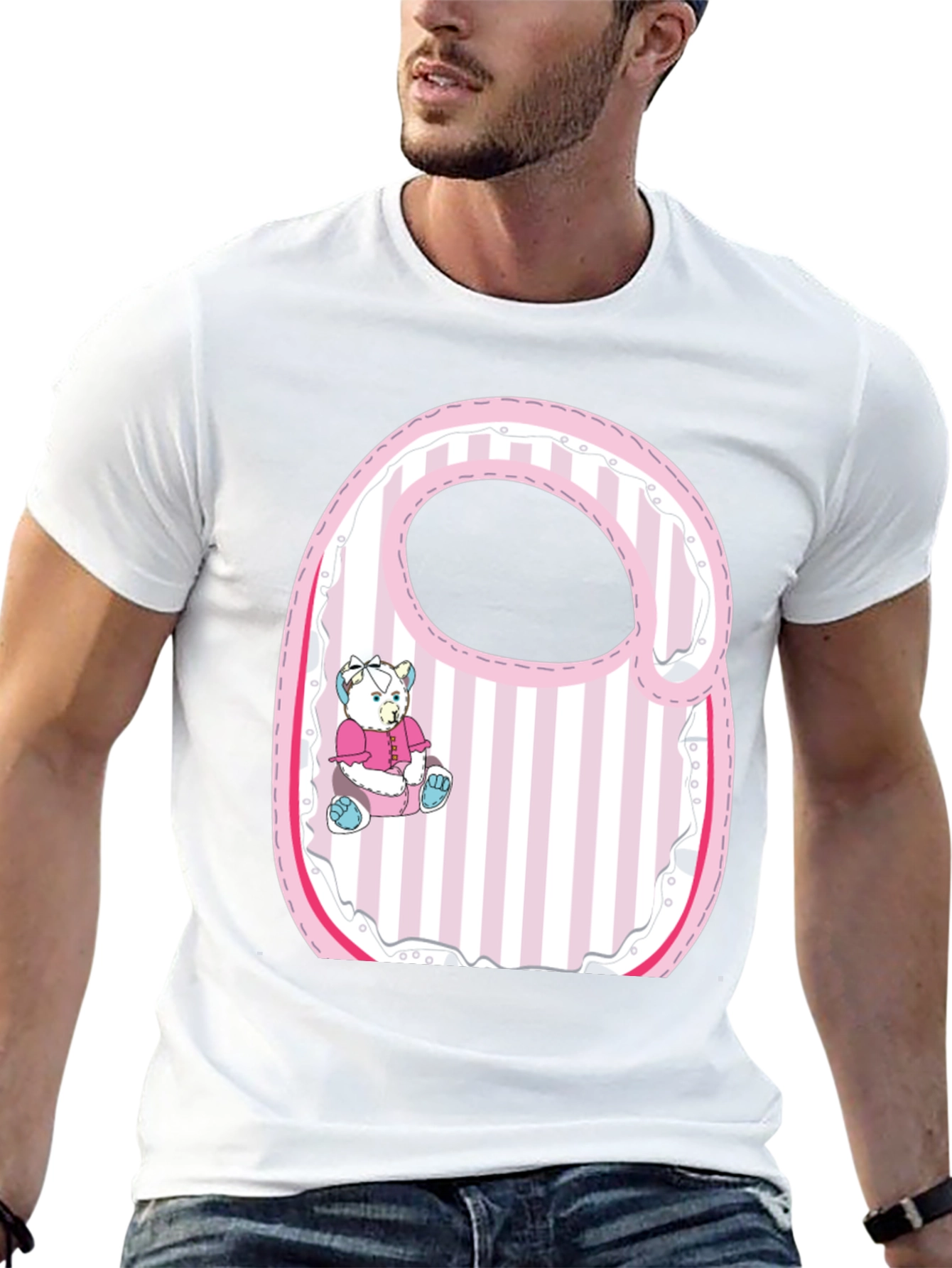 Cute Baby Bib Graphic Tee - Unisex