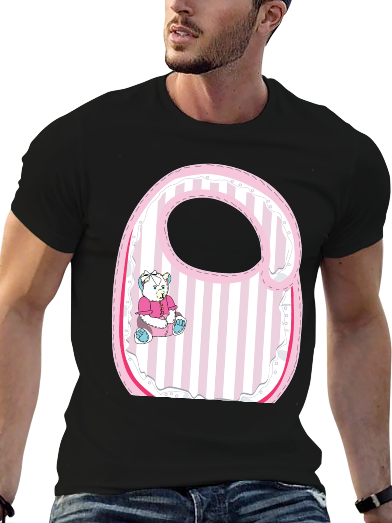 Cute Baby Bib Graphic Tee - Unisex