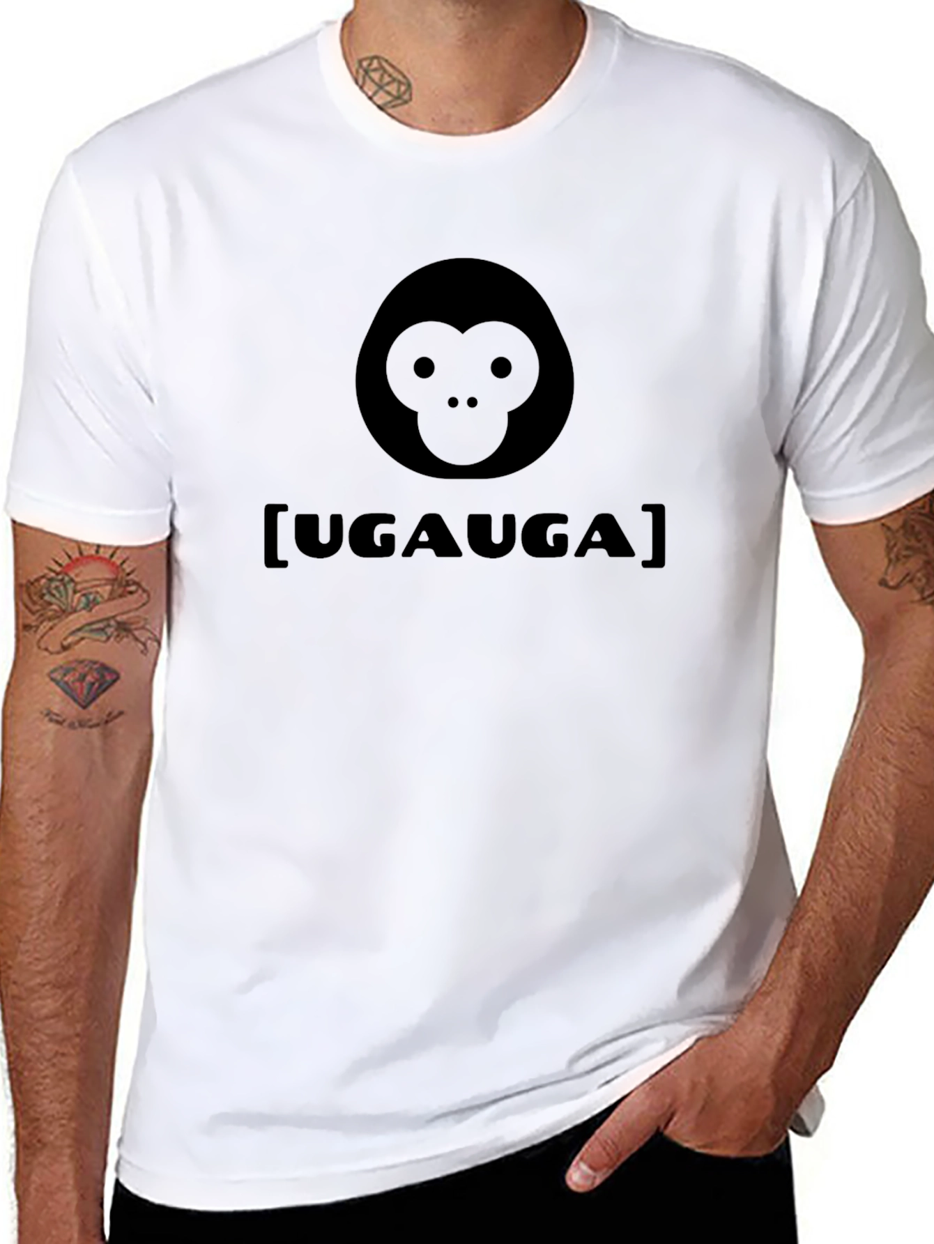 Uga Uga Monkey Graphic Tee - Black