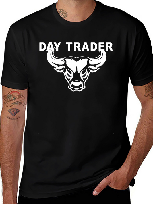 Day Trader Bull Graphic T-Shirt