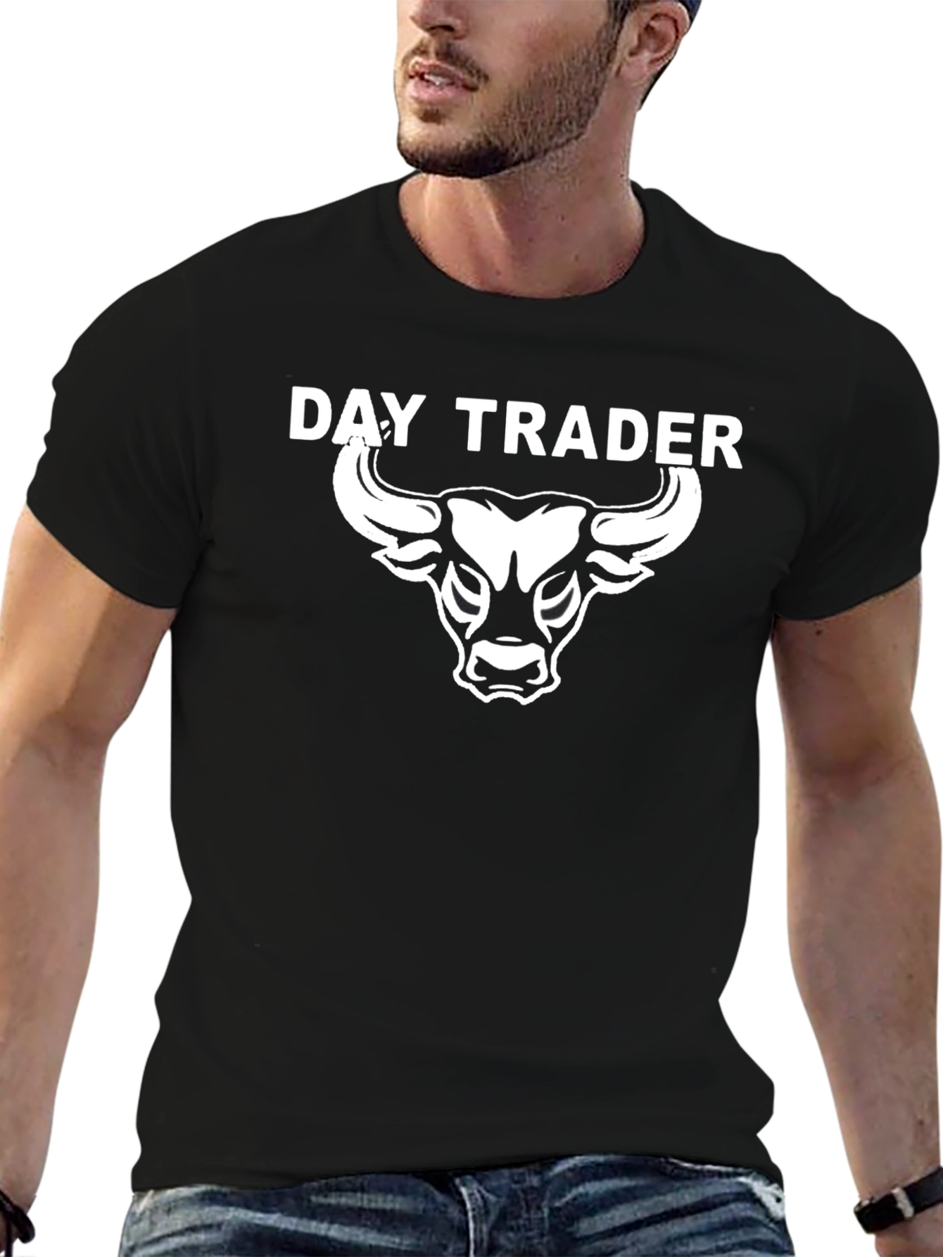 Day Trader Bull Graphic T-Shirt