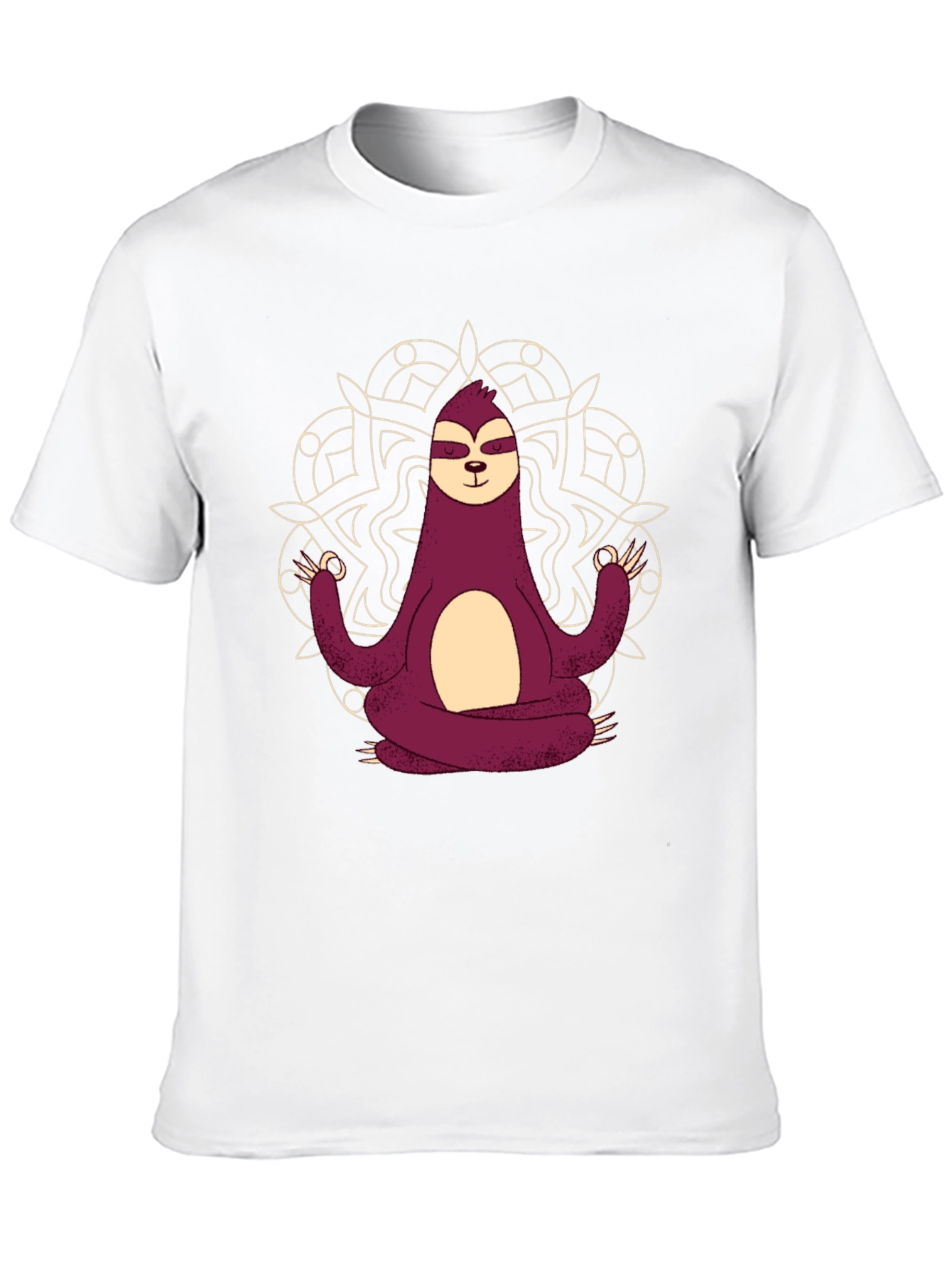 Meditating Sloth Mandala Graphic Tee