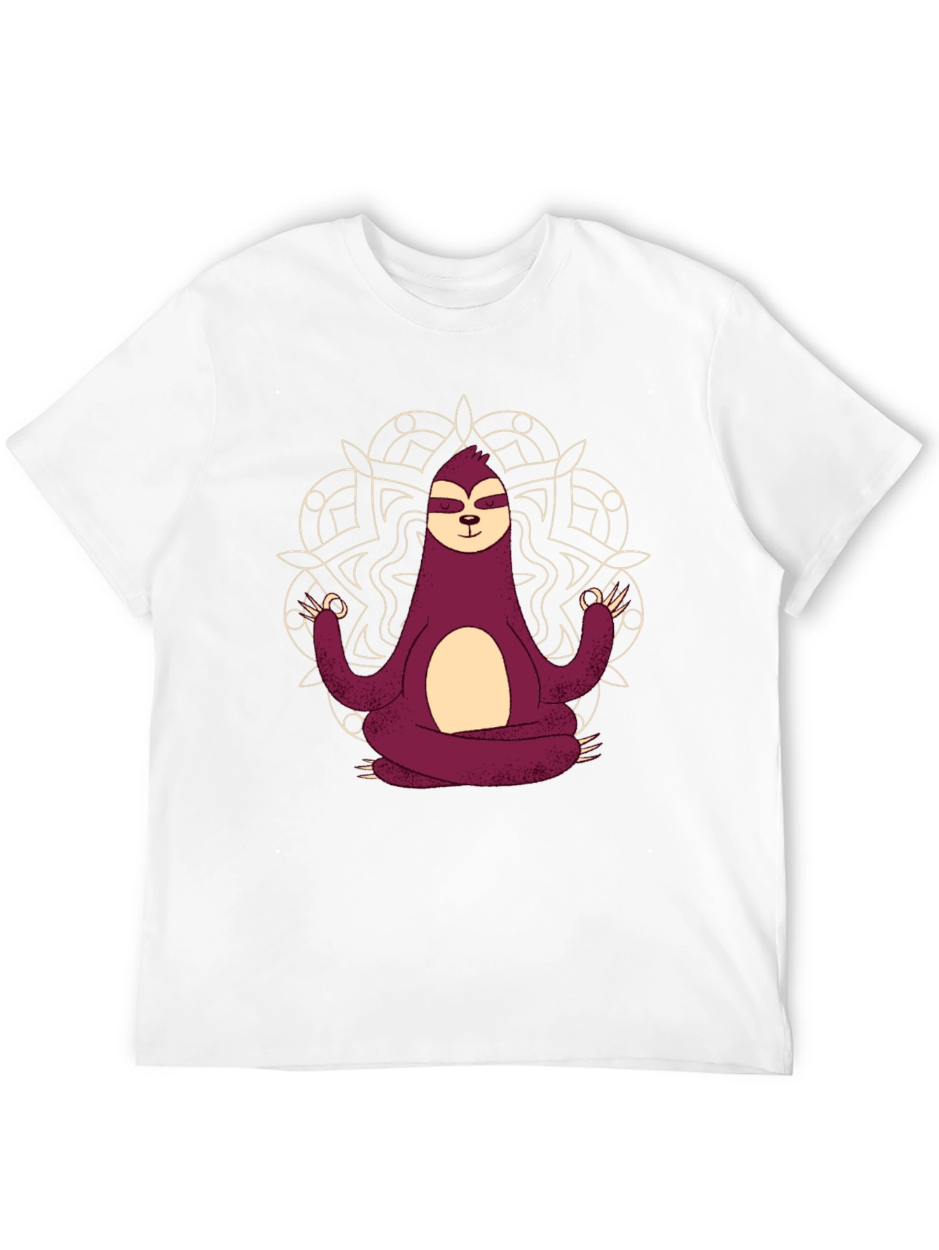 Meditating Sloth Mandala Graphic Tee