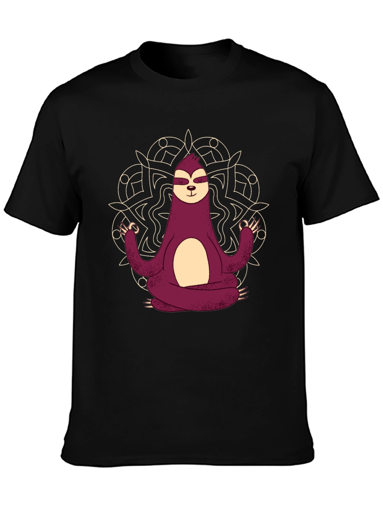 Meditating Sloth Mandala Graphic Tee