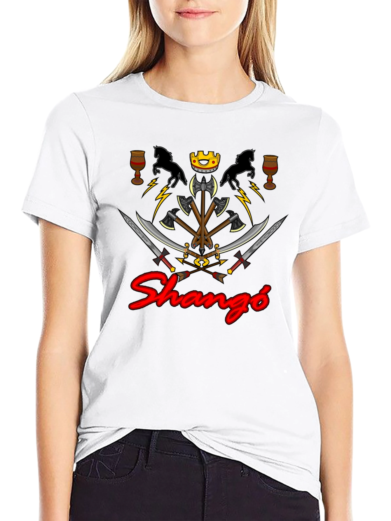 Shangó Graphic Tee - Afro-Caribbean Orisha Inspired Design