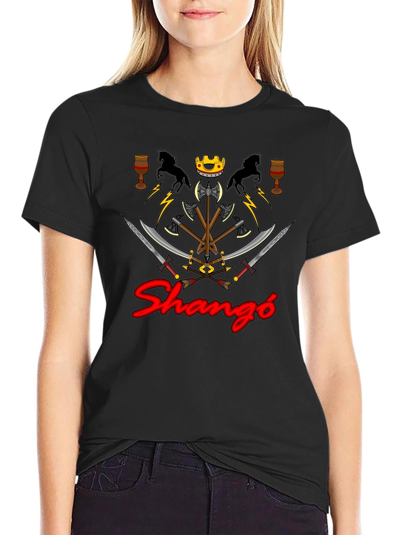 Shangó Graphic Tee - Afro-Caribbean Orisha Inspired Design