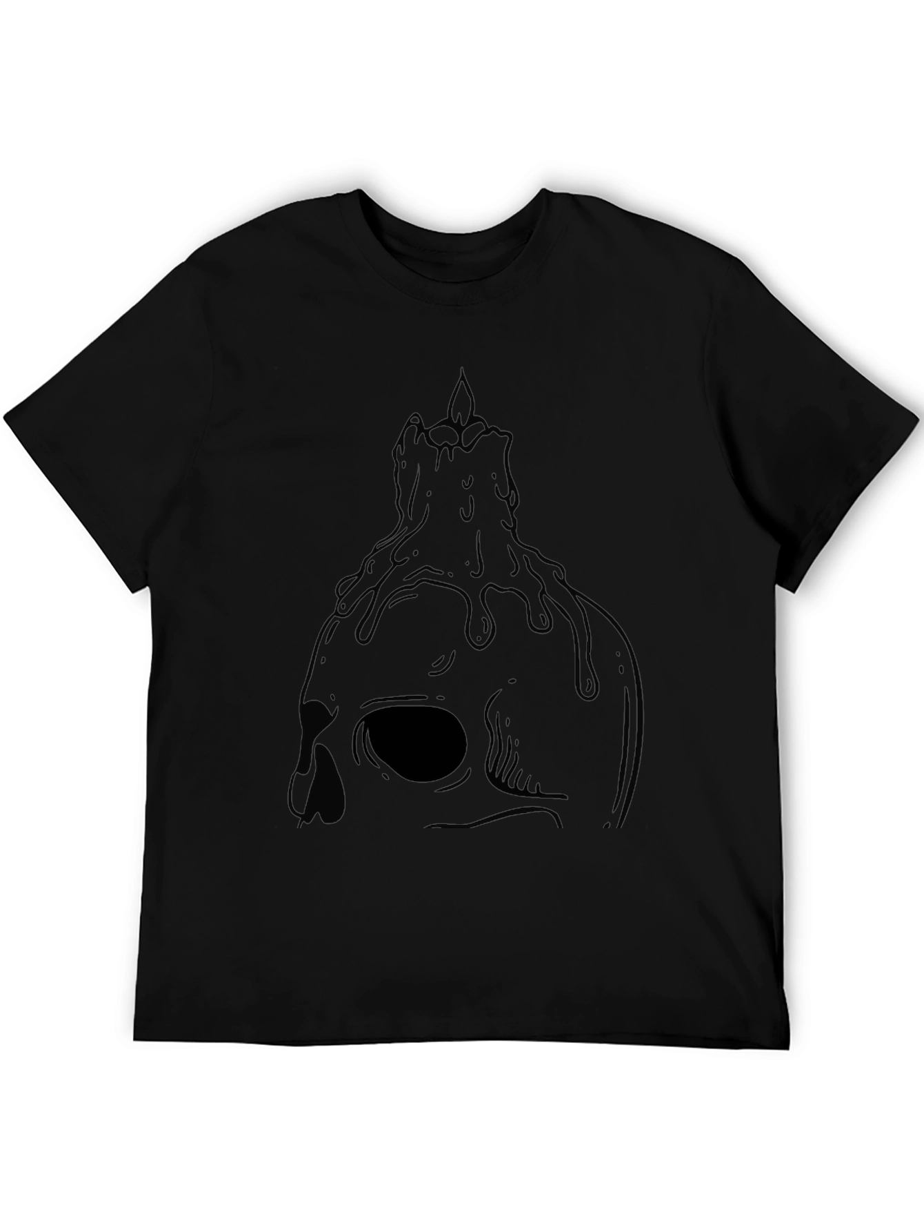 Skull Candle Graphic Tee - Edgy Streetwear