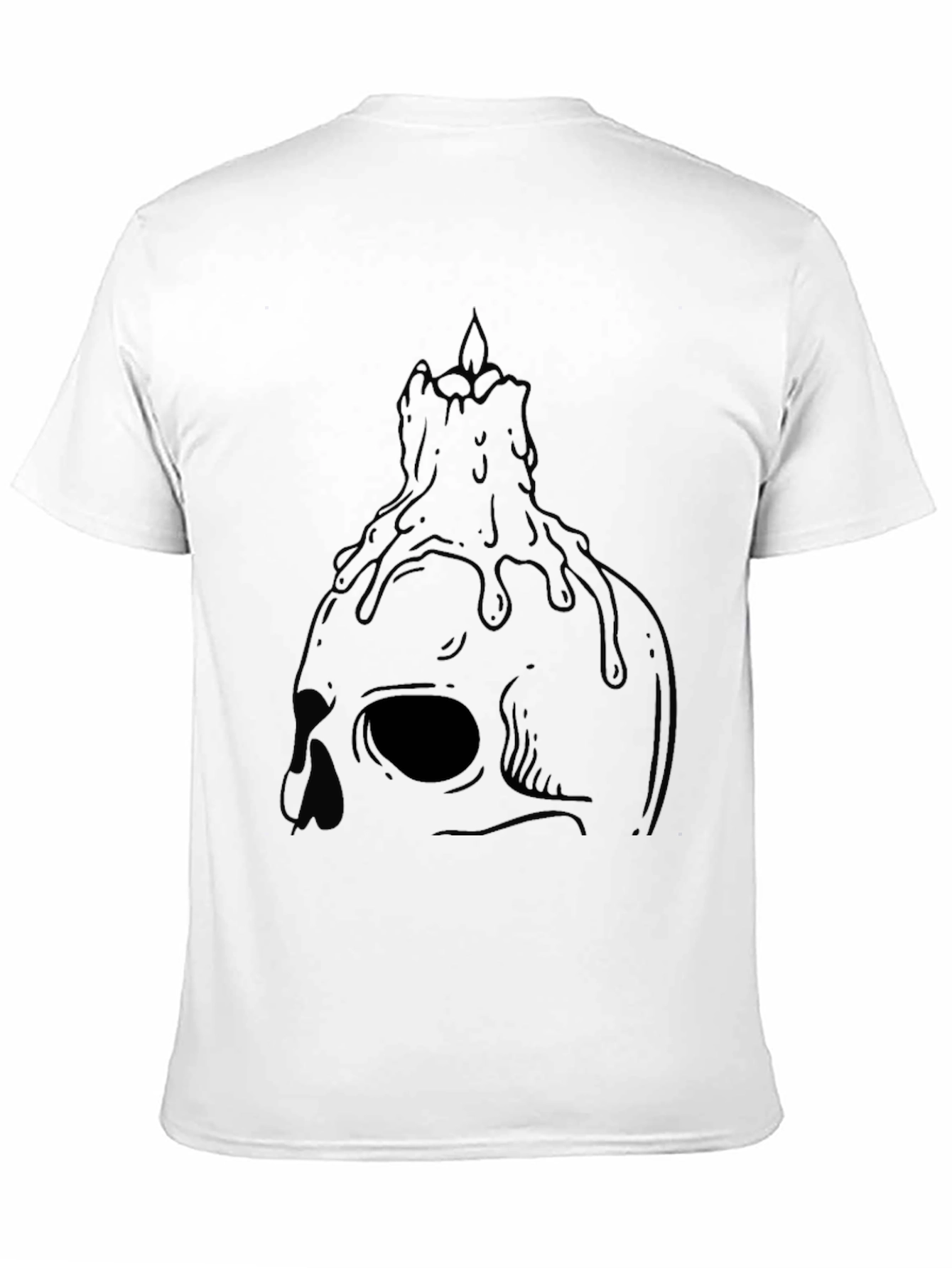 Skull Candle Graphic Tee - Edgy Streetwear