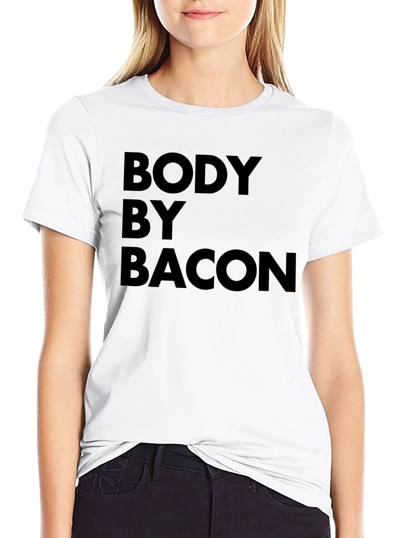 Body by Bacon - Funny Graphic T-Shirt