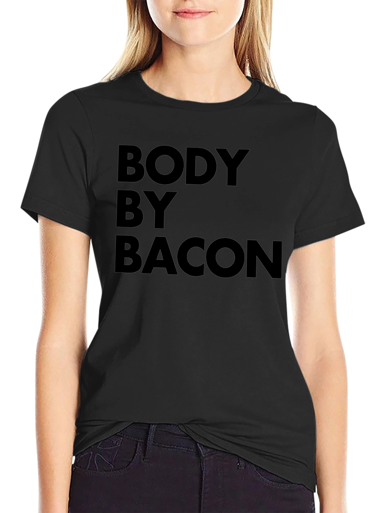 Body by Bacon - Funny Graphic T-Shirt
