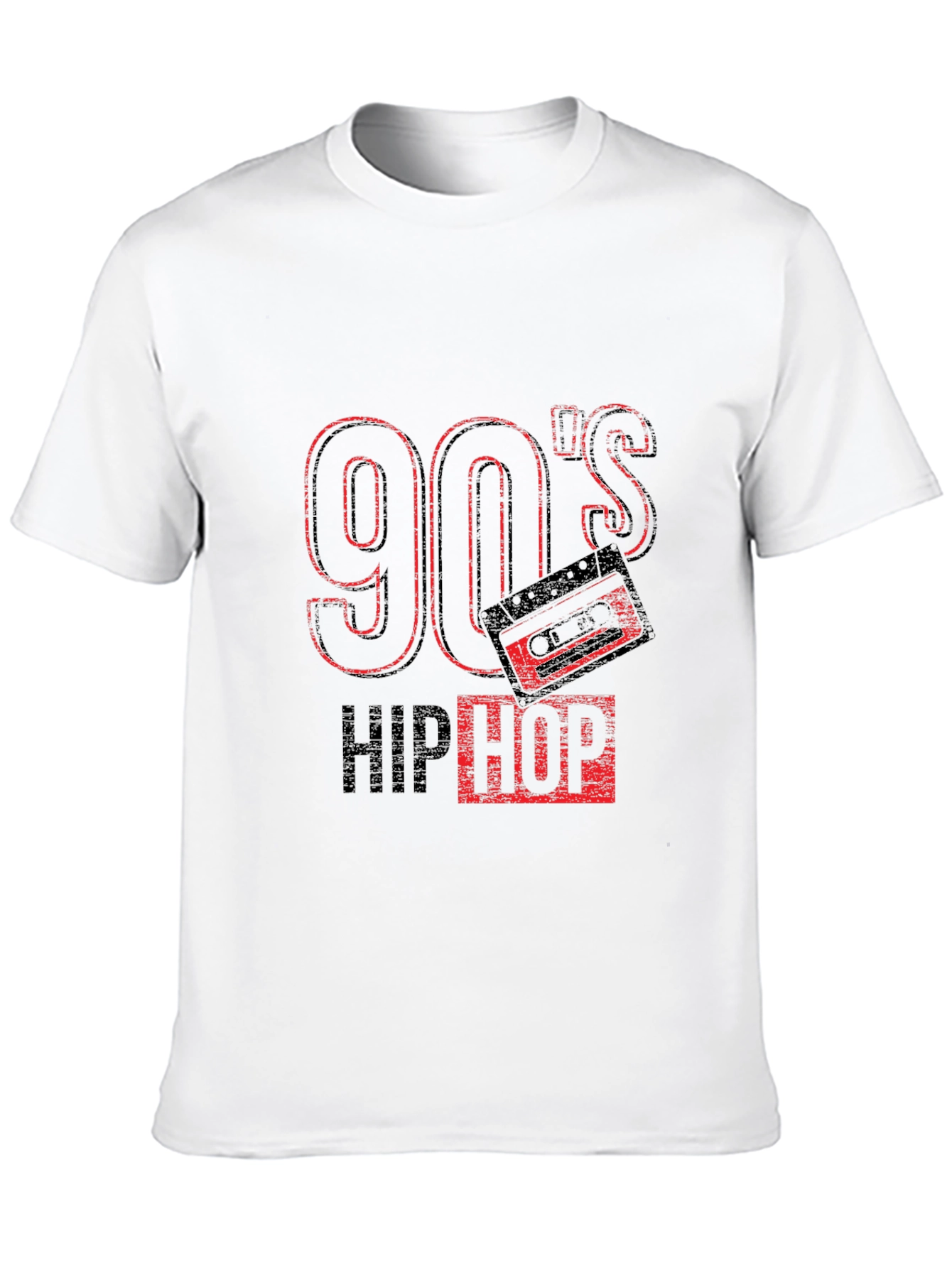 90s Hip Hop Graphic Black T-Shirt