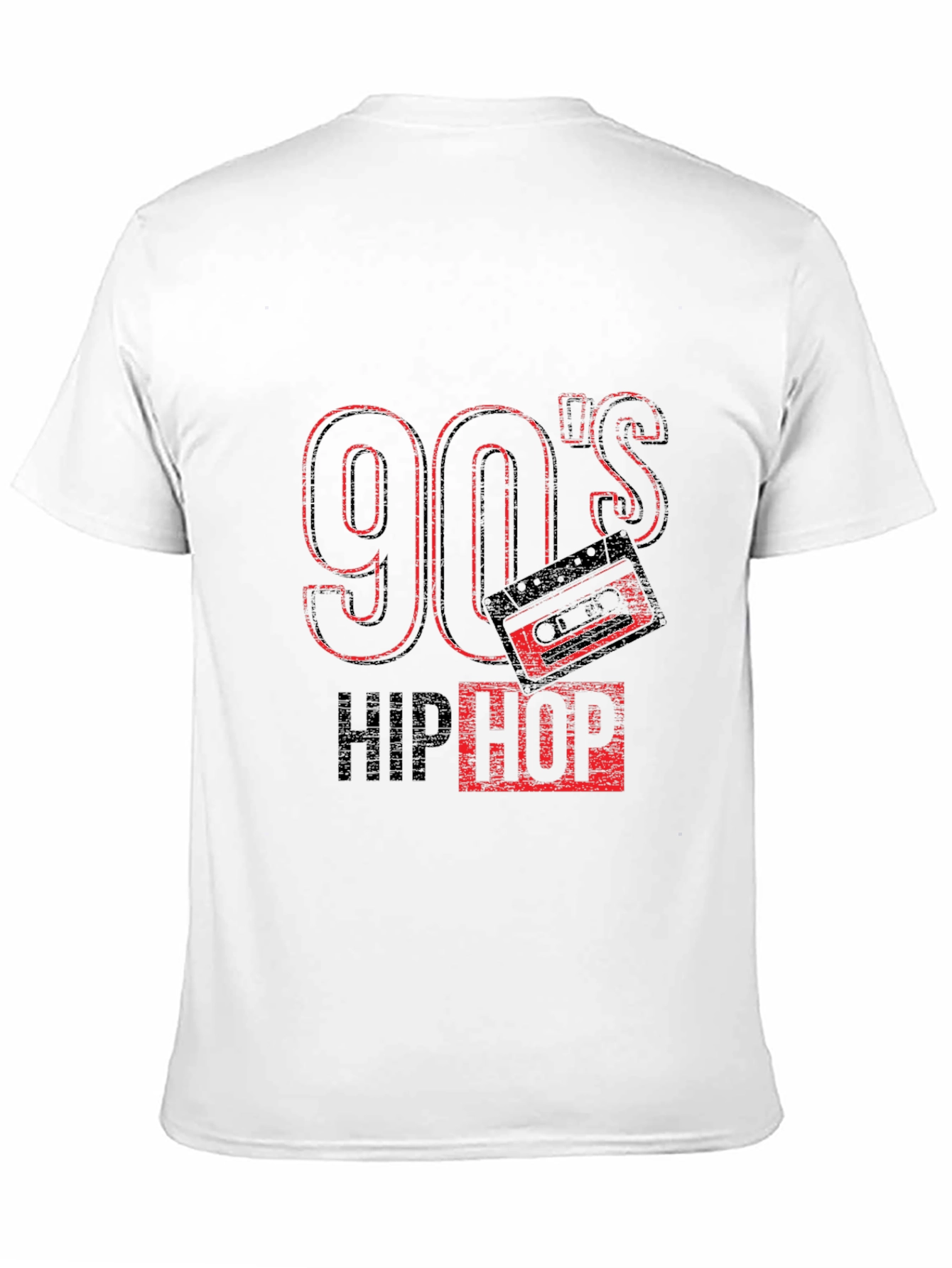 90s Hip Hop Graphic Black T-Shirt