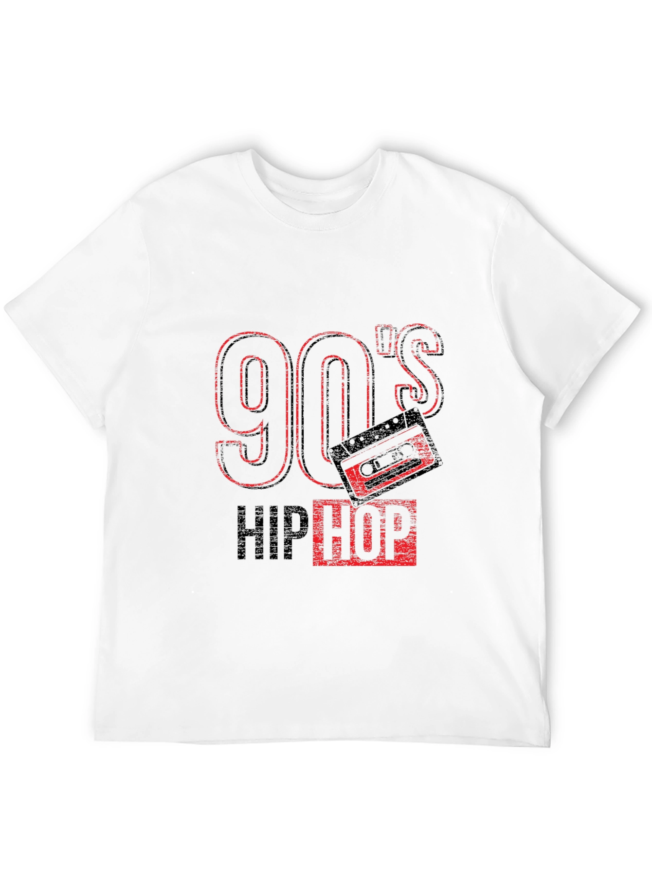 90s Hip Hop Graphic Black T-Shirt