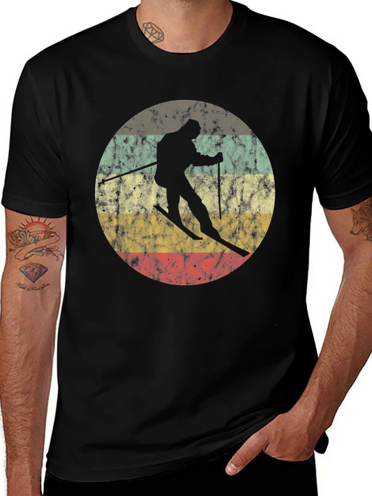 Vintage Skier T-Shirt - Retro Skiing Tee