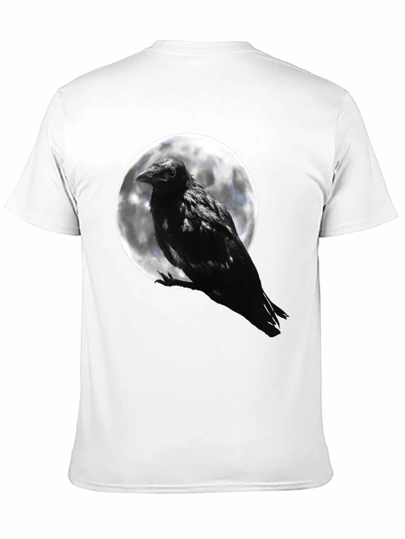 Raven Moon T-Shirt - Gothic Black Crow Tee