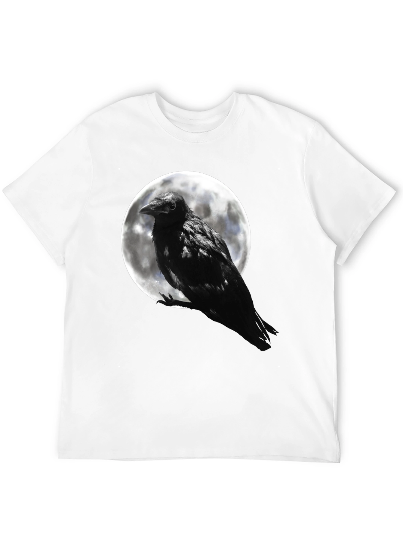 Raven Moon T-Shirt - Gothic Black Crow Tee