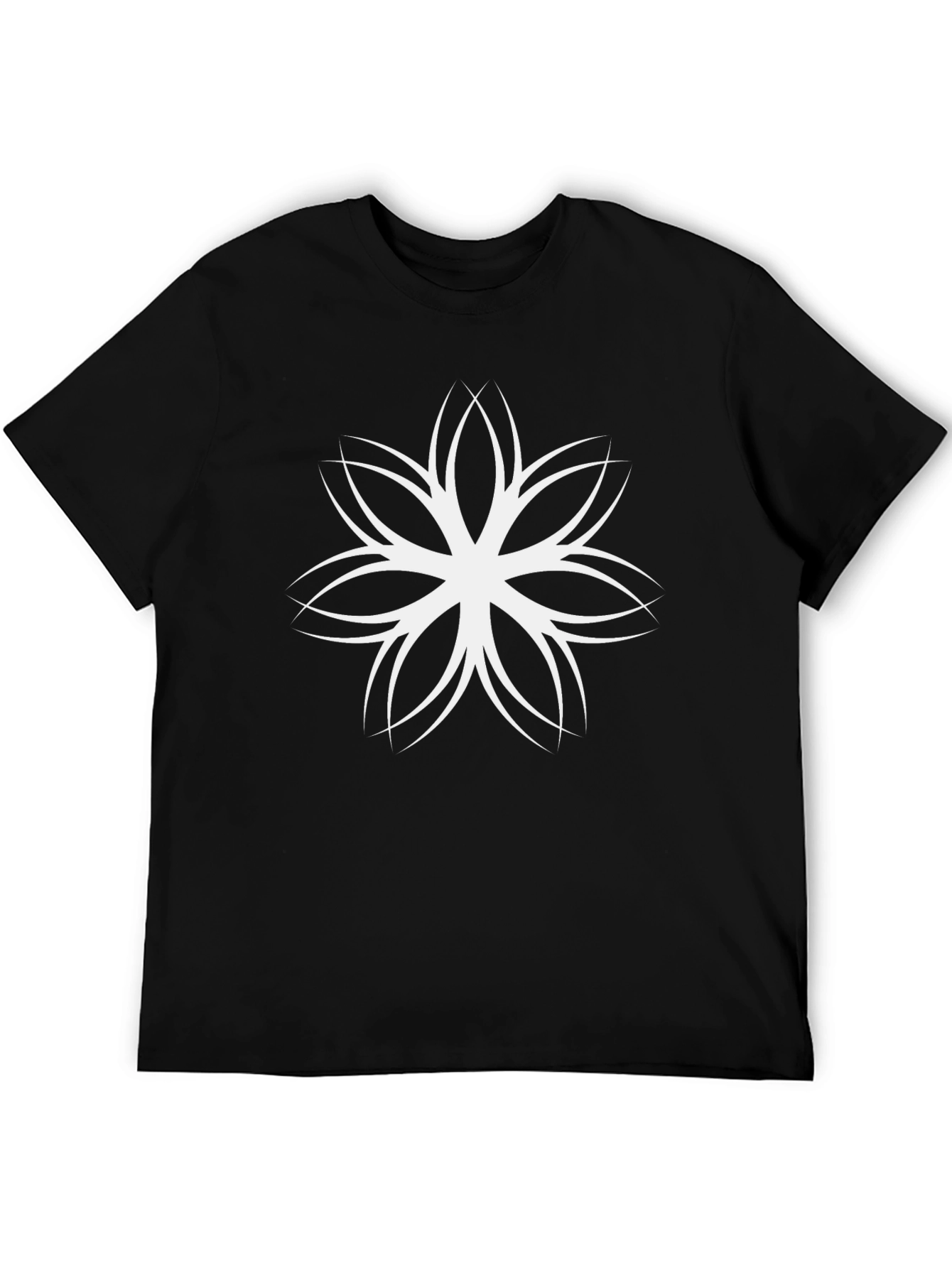 Floral Mandala Black T-Shirt