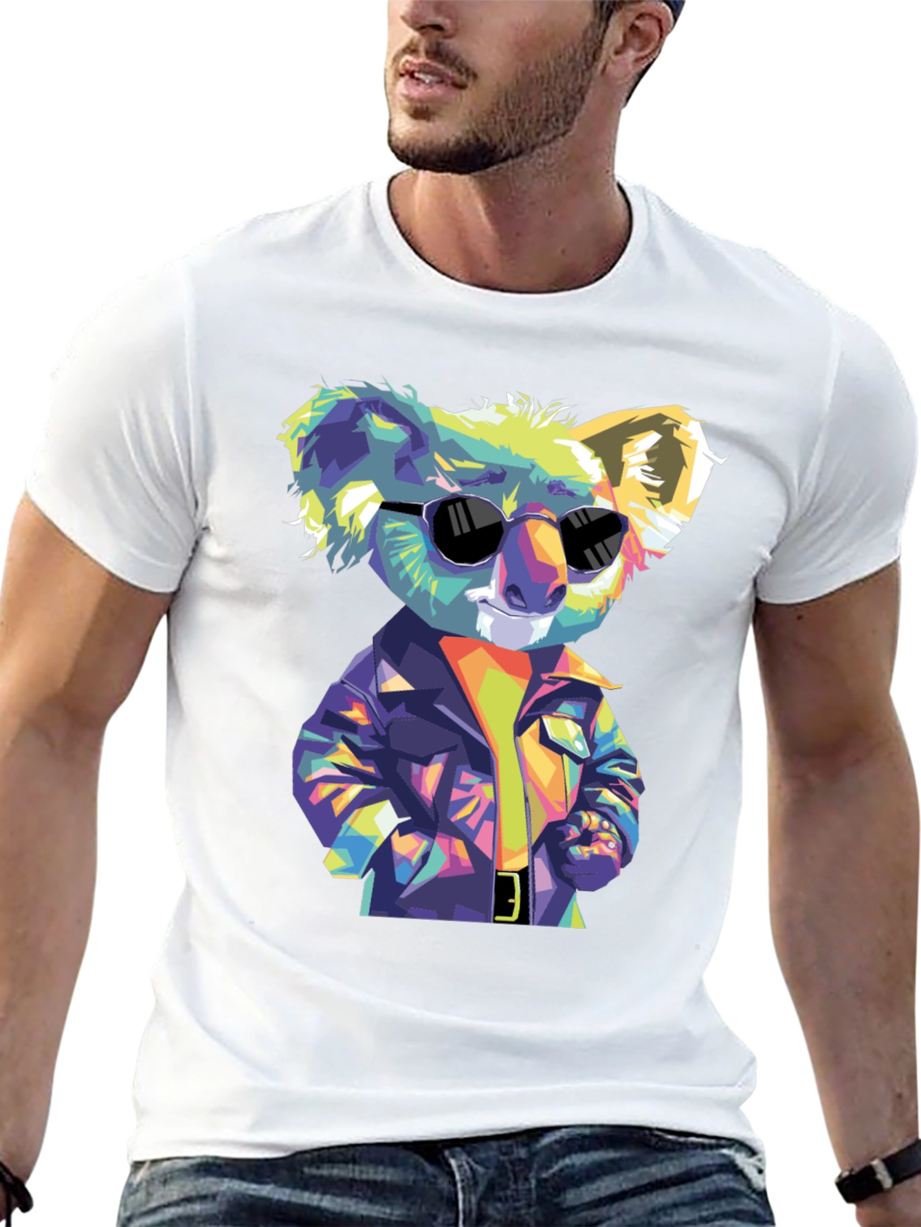 Cool Koala T-Shirt - Mens Black Graphic Tee