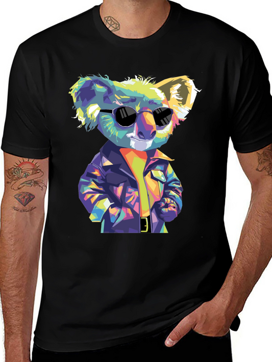 Cool Koala T-Shirt - Mens Black Graphic Tee