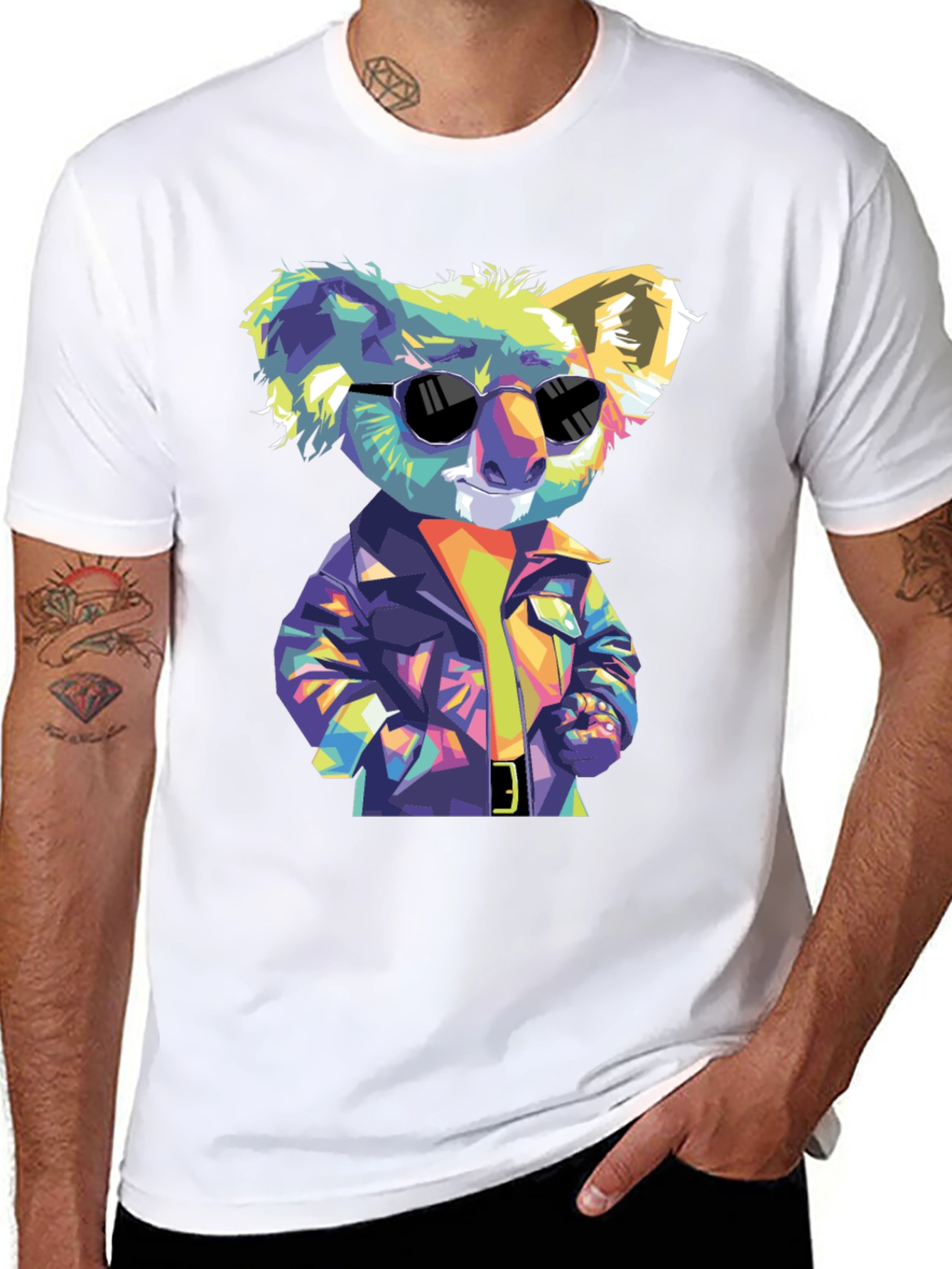 Cool Koala T-Shirt - Mens Black Graphic Tee