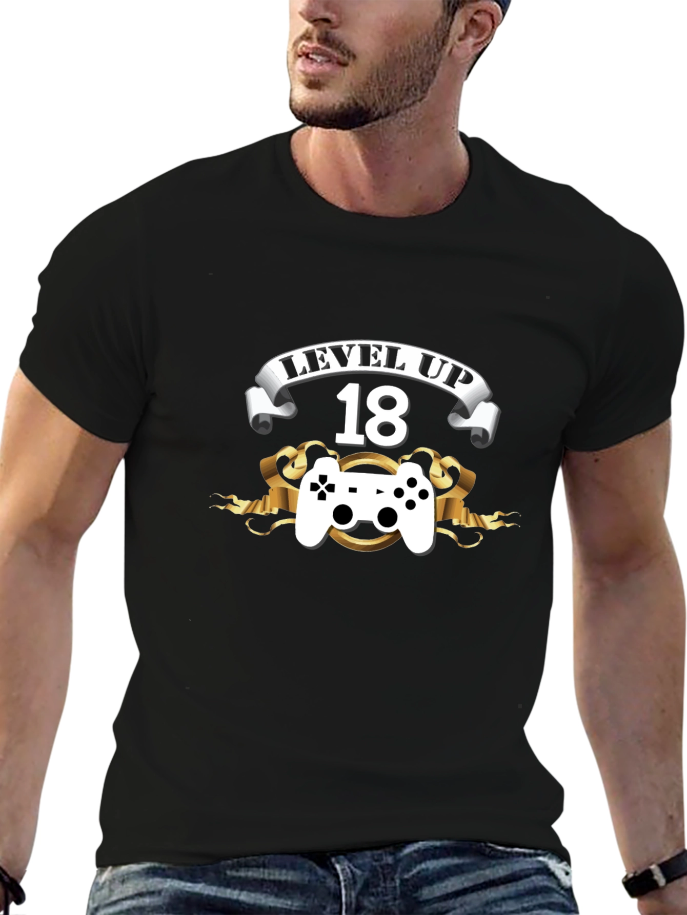 Level Up 18th Birthday Black T-Shirt