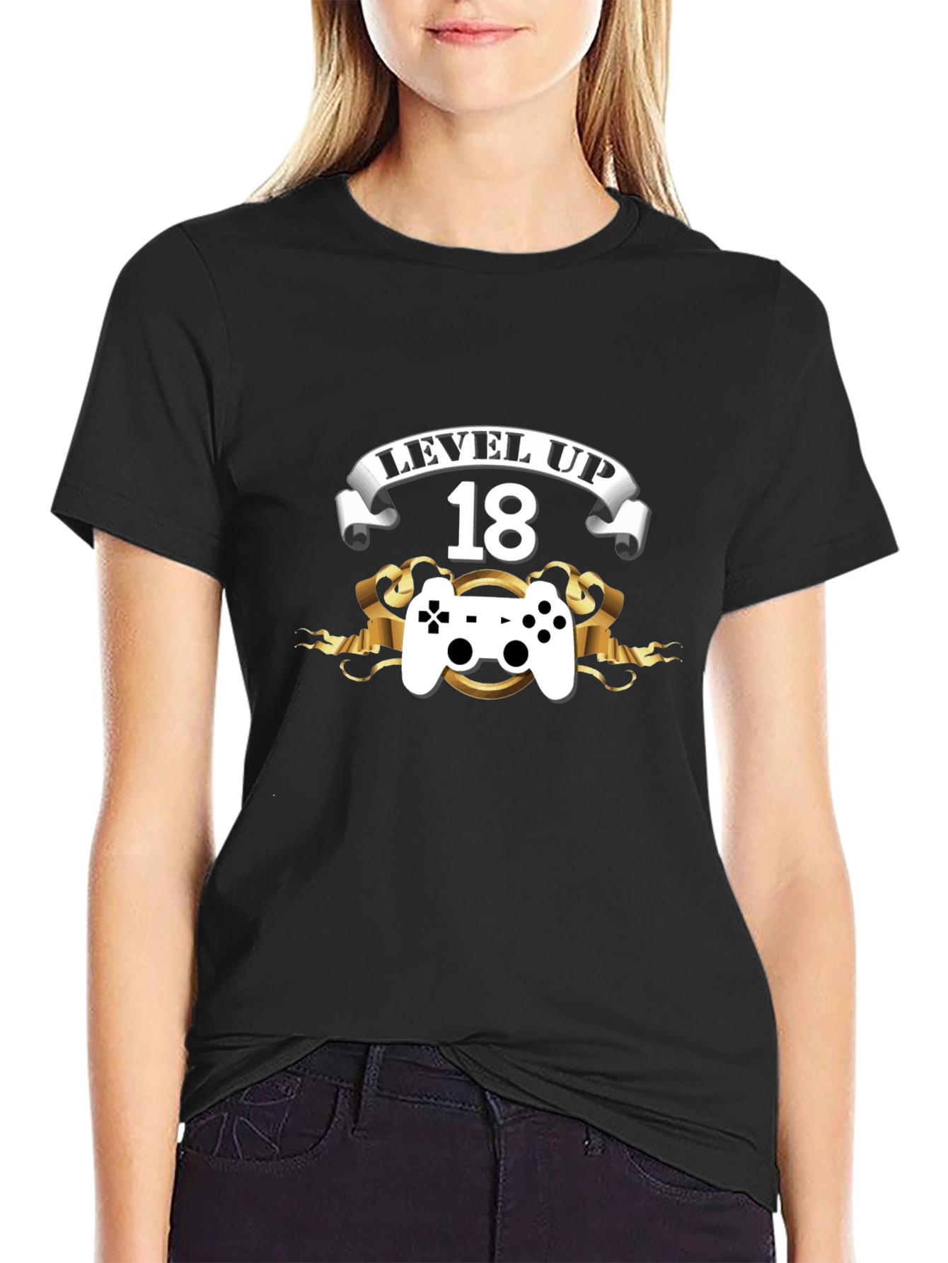 Level Up 18th Birthday Black T-Shirt