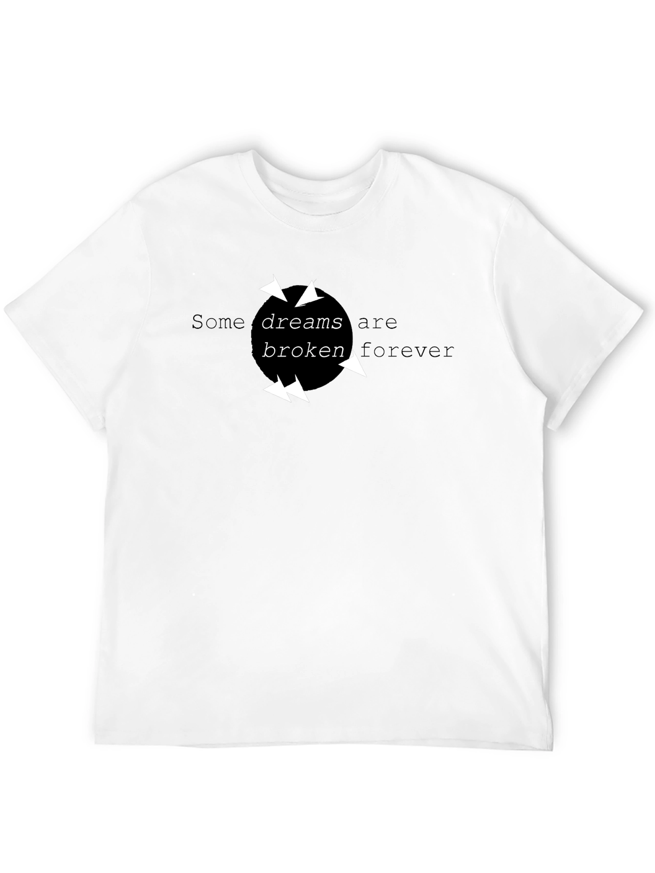 Broken Dreams Graphic Tee - Stylish Black T-Shirt