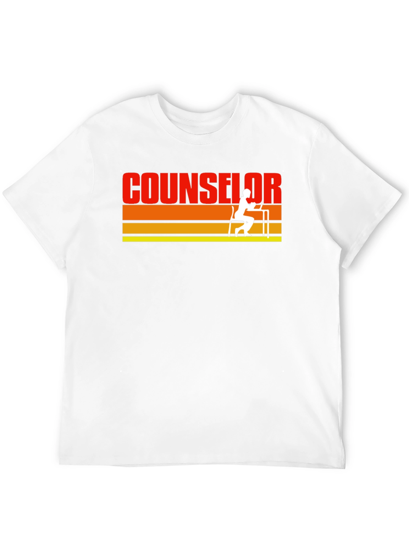 Counselor Retro Striped T-Shirt - Black
