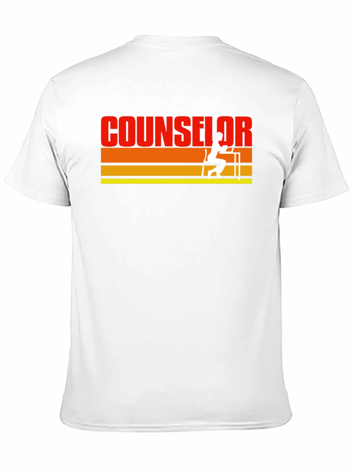 Counselor Retro Striped T-Shirt - Black