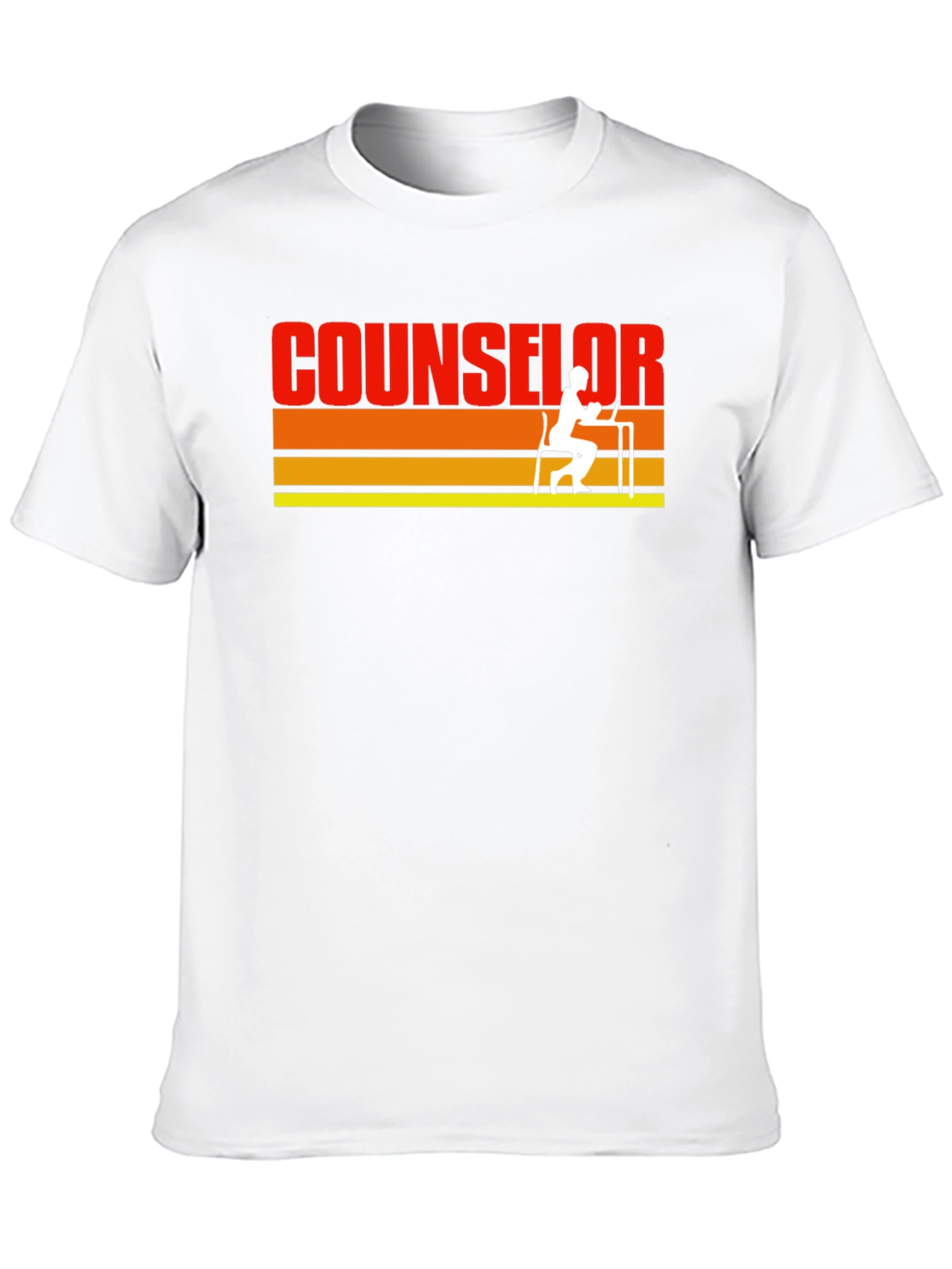 Counselor Retro Striped T-Shirt - Black