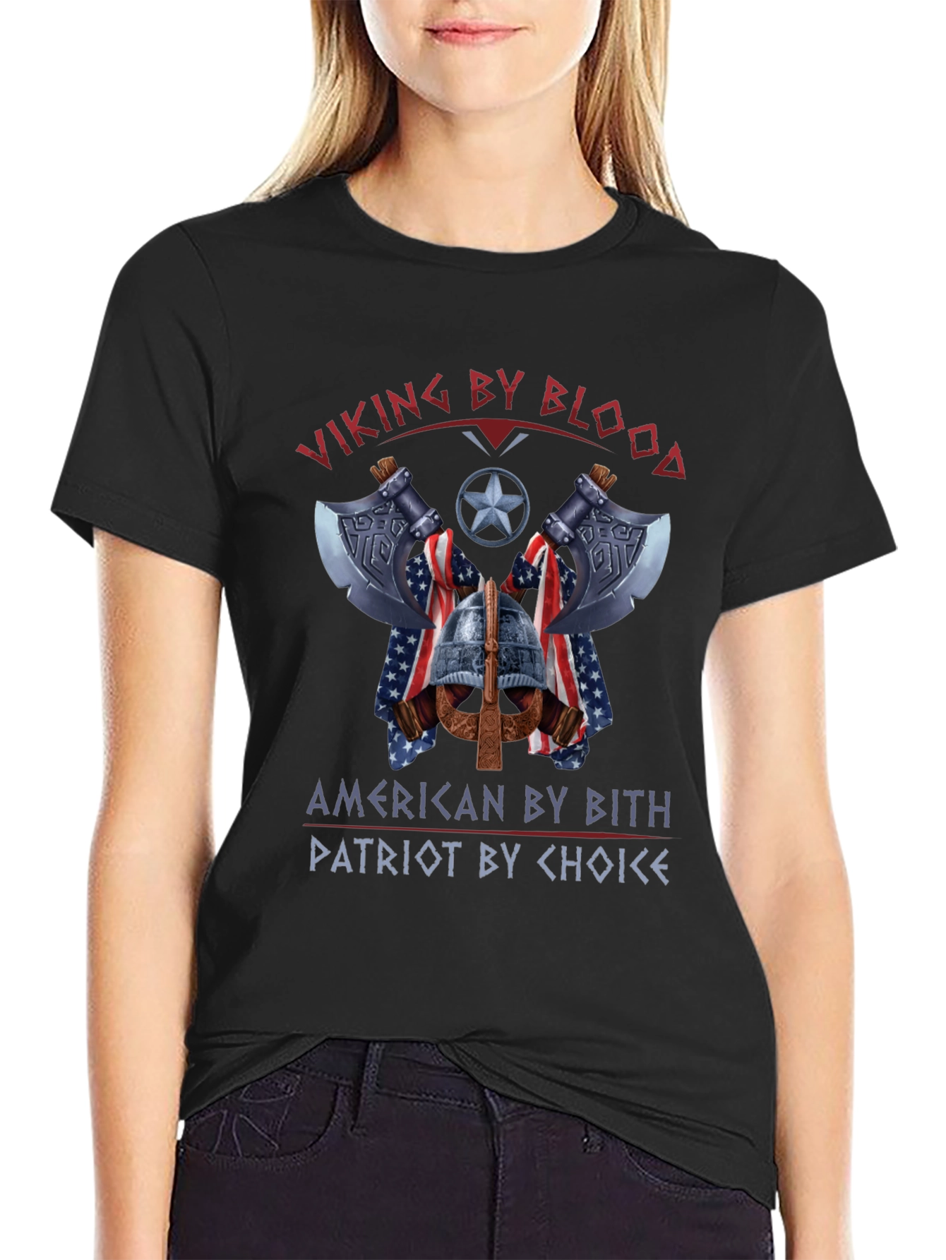 Viking American Patriot Graphic T-Shirt