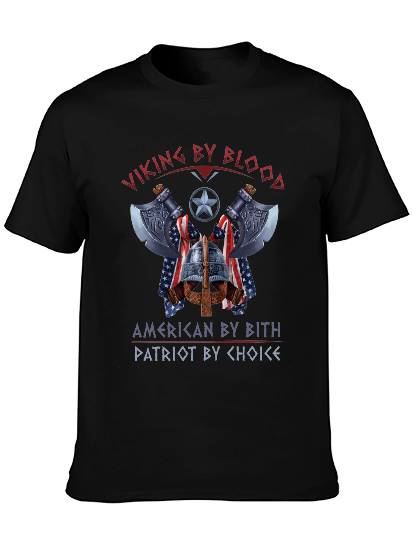 Viking American Patriot Graphic T-Shirt