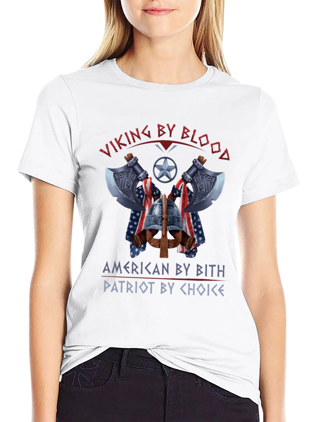 Viking American Patriot Graphic T-Shirt