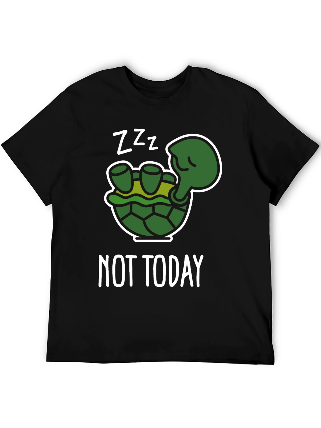 Funny Turtle Not Today Graphic T-Shirt