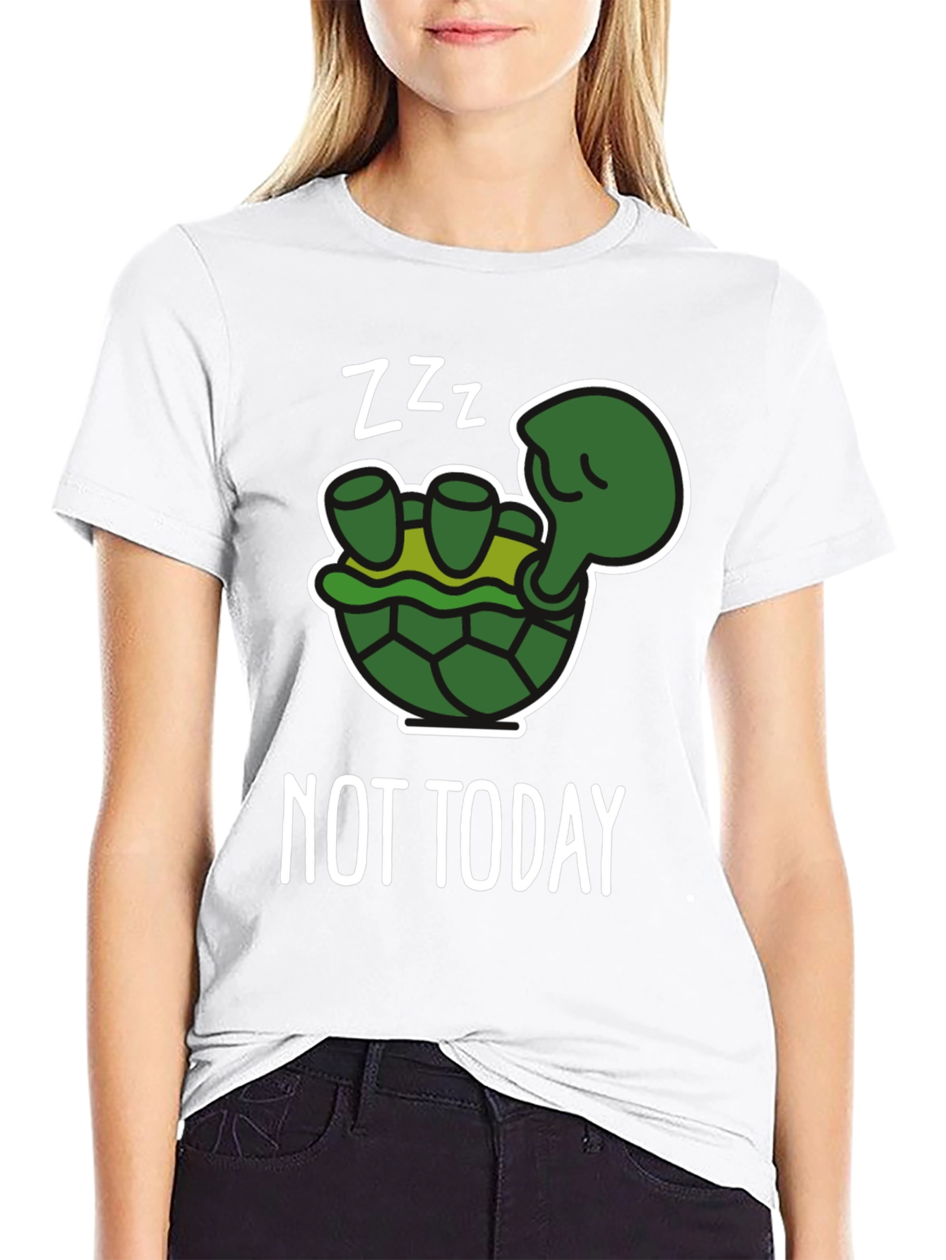 Funny Turtle Not Today Graphic T-Shirt