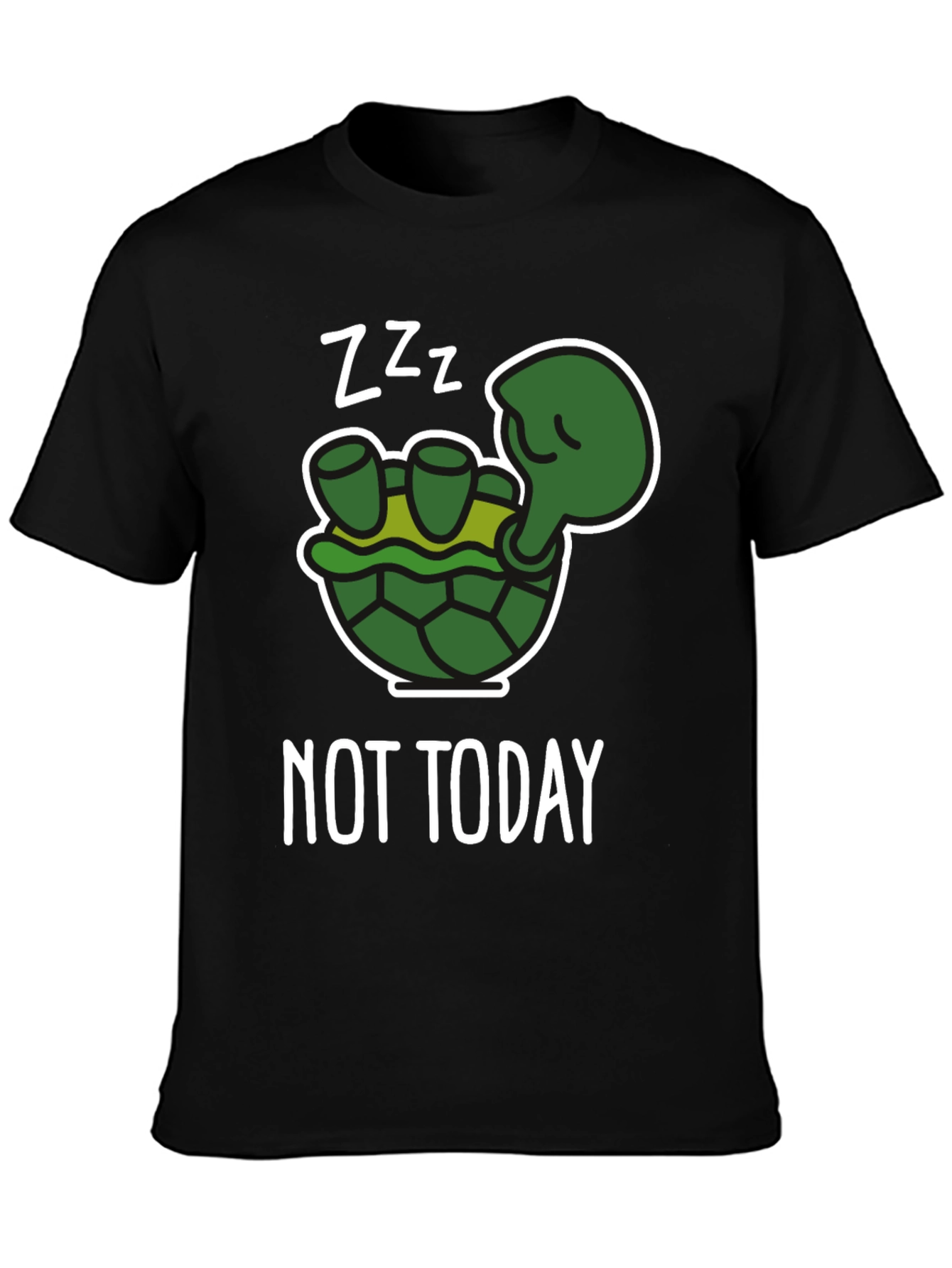 Funny Turtle Not Today Graphic T-Shirt