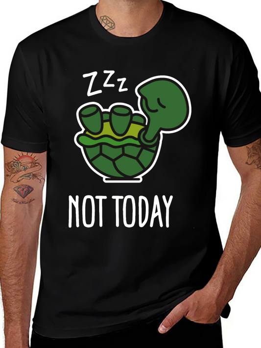 Funny Turtle Not Today Graphic T-Shirt