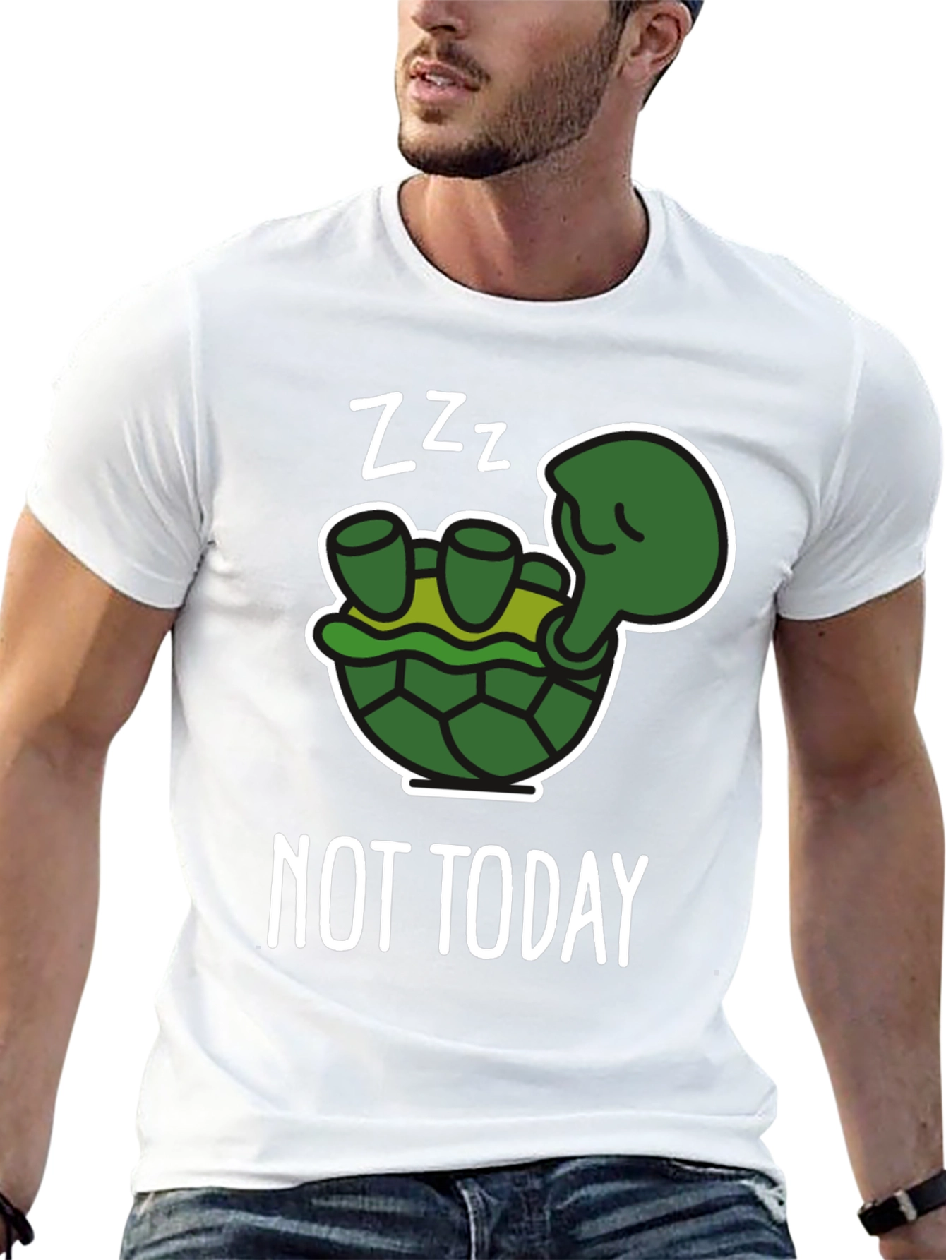 Funny Turtle Not Today Graphic T-Shirt