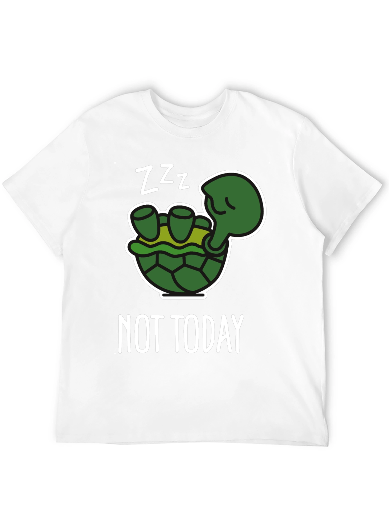 Funny Turtle Not Today Graphic T-Shirt
